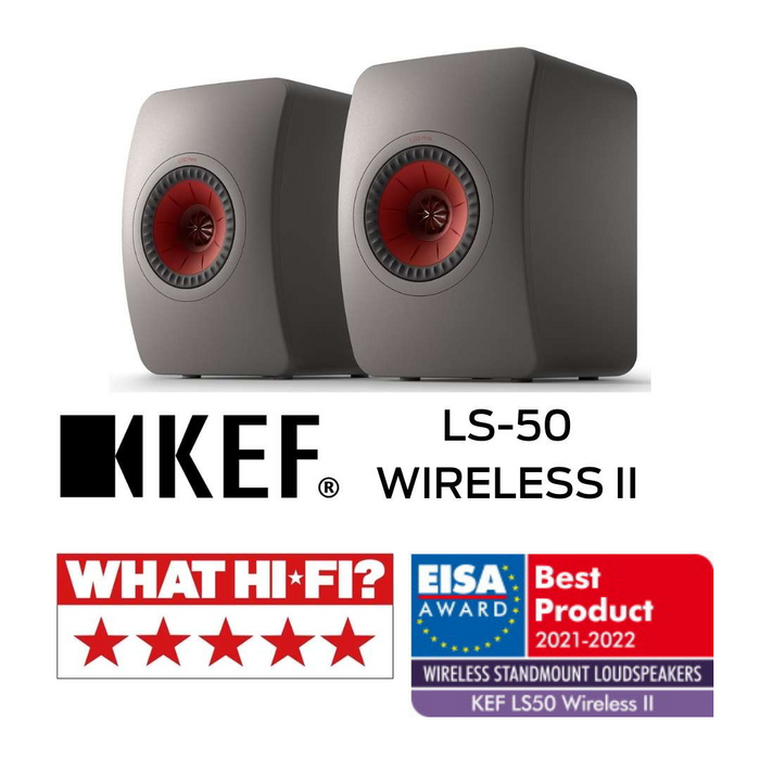 KEF LS50 WIRELESS II - Haut-parleurs sans-fil amplifié 100W (paire)