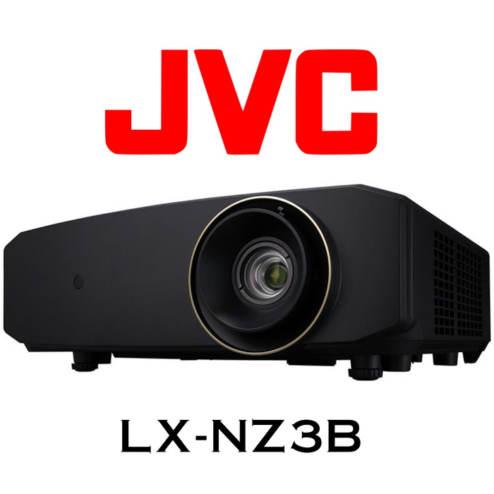 JVC LX-NZ3B - Projecteur home cinéma 4K UHD/HDR10 haute performance, compatible HDMI 4K/60, luminosité de 3000 Lumens, rapport de contraste Infini:1, objectif large: +/- 60% vertical, +/- 23% horizontal et format compact.