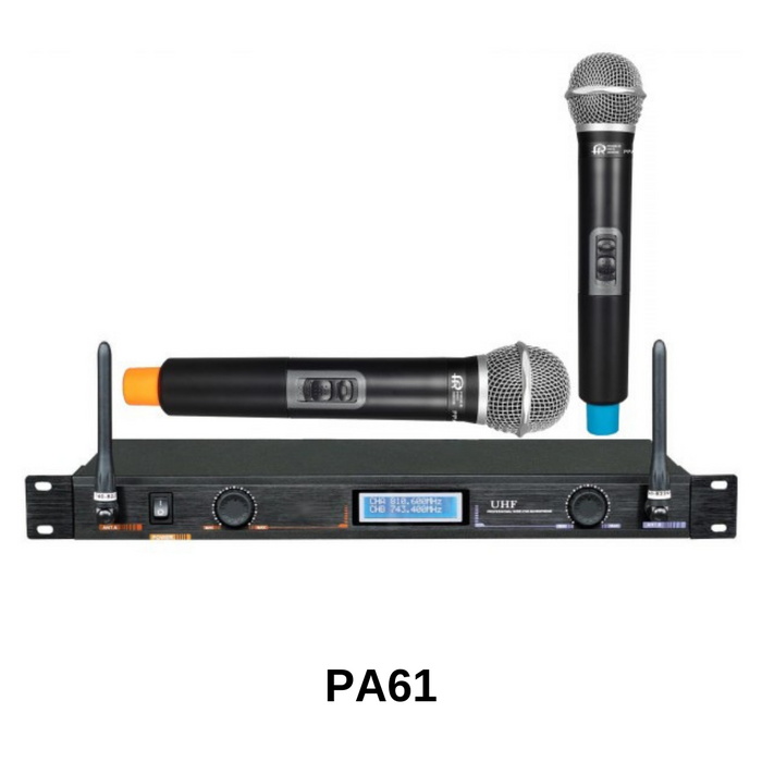 Pro Audio - ensemble de 2 microphones sans fils PA61