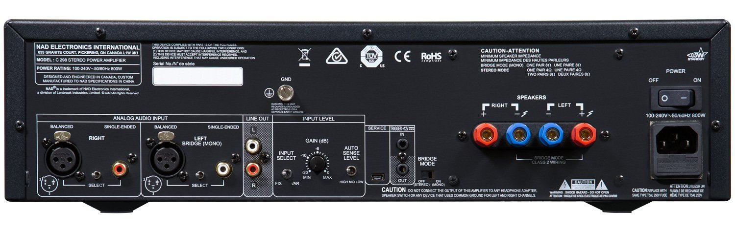 NAD C298 - Amplificateur de puissance 185Watts/Canal