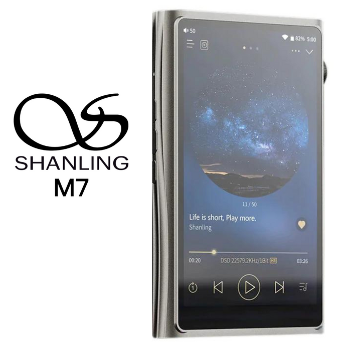 Shanling M7 -Baladeur Haute-Résolution numérique portable avec jeu de puces DAC phare ES9038Pro Premium, deux sorties casques, écran pleine HD de 5 pouces, Bluetooth haute résolution et puissante batterie de 7000mAh (10h autonomie)
