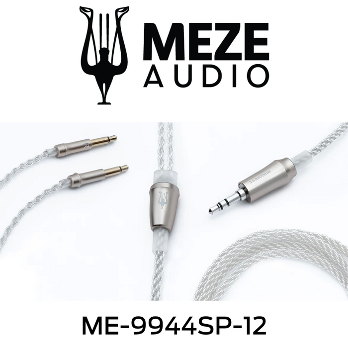 Mezeaudio ME-9944SP-12 - Câbles de mise à niveau mono 3.5mm argentés pour séries 109 Pro, Liric & 99