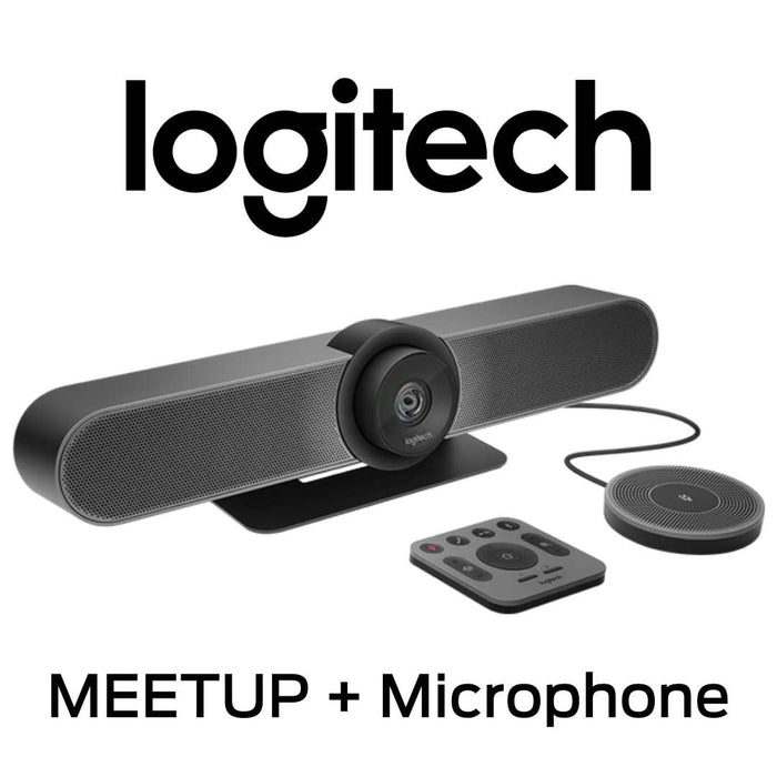 Logitech - Système de vidéoconférence tout en un pour petites salles MEETUP + Extension microphone