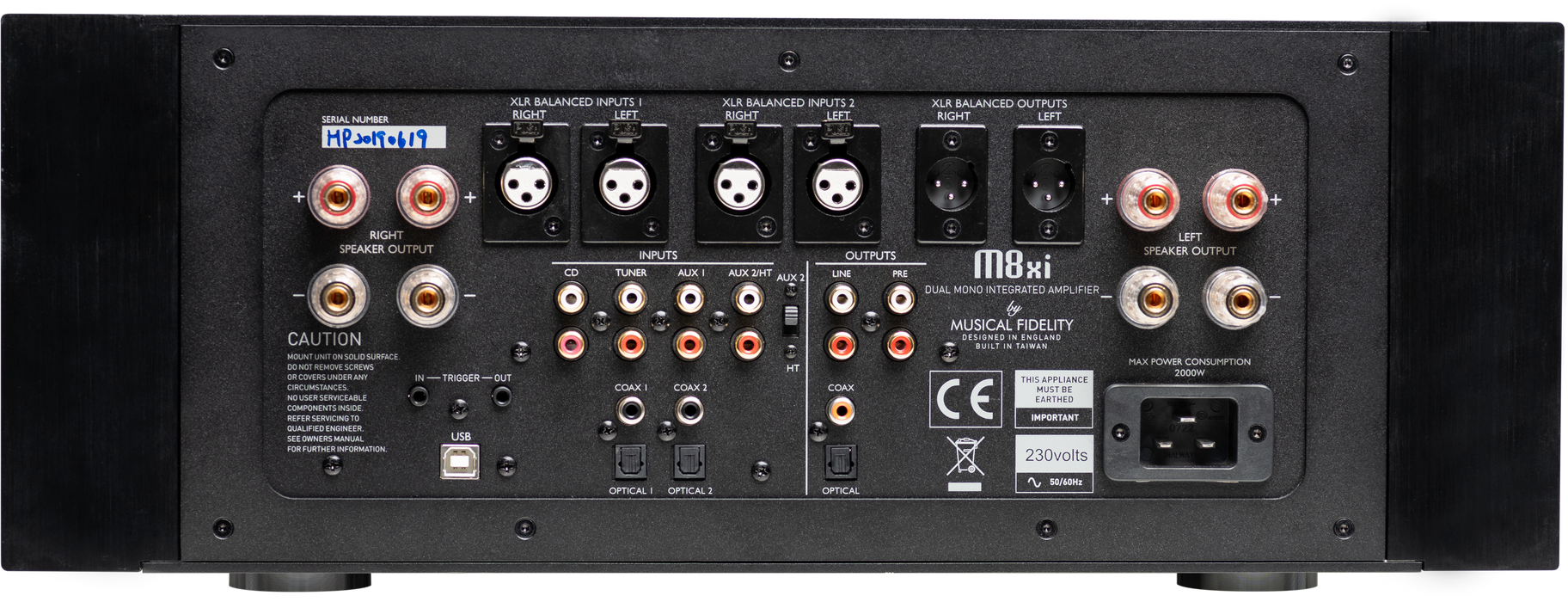 Musical Fidelity M8xi - Amplificateur stéréo intégré 550Watts/canal