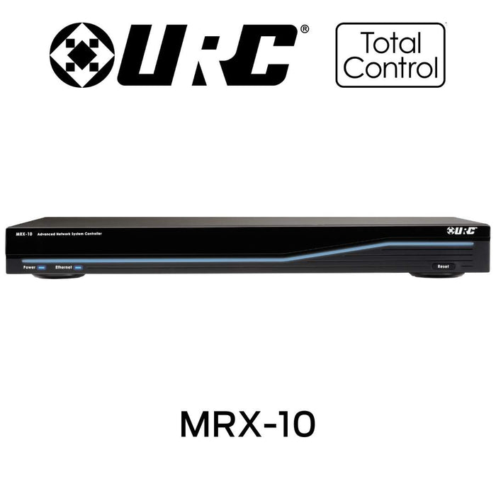URC Total Control MRX-10 - Contrôleur de système de réseau MRX10 est le cerveau du système Total Control. Ce processeur haute performance fonctionne avec les meilleures interfaces de sa catégorie - télécommandes portables, écrans tactiles, claviers, ETC.
