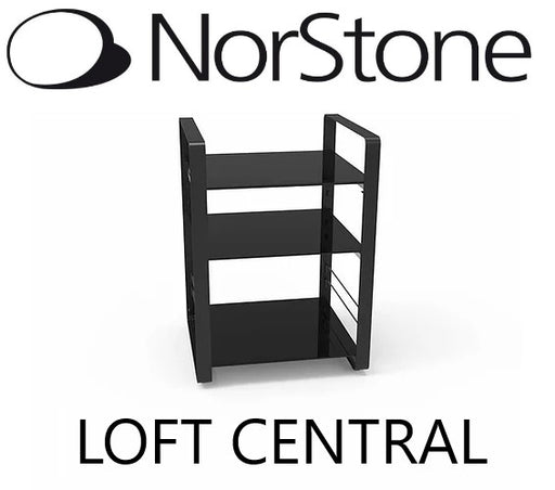 NorStone - Meuble audio LOFT CENTRAL style verre trempé noir