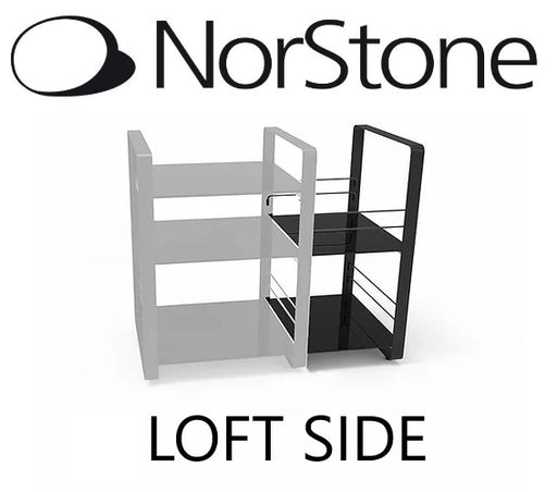 NorStone - Meuble audio LOFT SIDE style Verre trempé noir