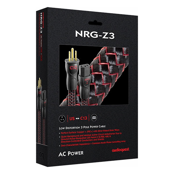AudioQuest NRG-Z3 - Câble d'alimentation tripolaire calibre 14AWG 15 Amp@120V