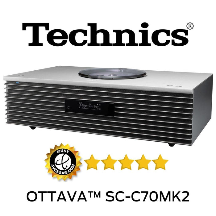Technics OTTAVA SC-C70MK2 - Mini-Chaîne audio tout-en-un haut de gamme 100Watts!