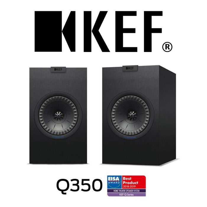 KEF Q350 - Enceintes d'étagère 6.5'' + 1'' : remarquables enceintes d'étagères de la série Q sont idéales lorsque l'espace est limité! (la paire)