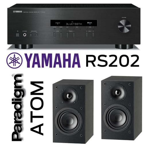 Yamaha RS202 100W/Canal avec les enceintes Paradigm ATOM