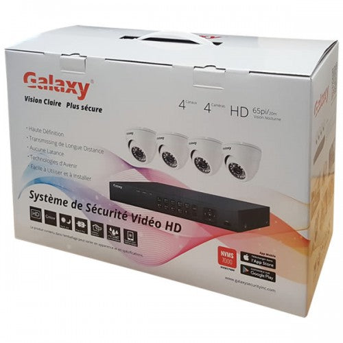 Galaxy - Système de sécurité professionnel 5MP 4CH HD-TVI - SEDKIT4D54