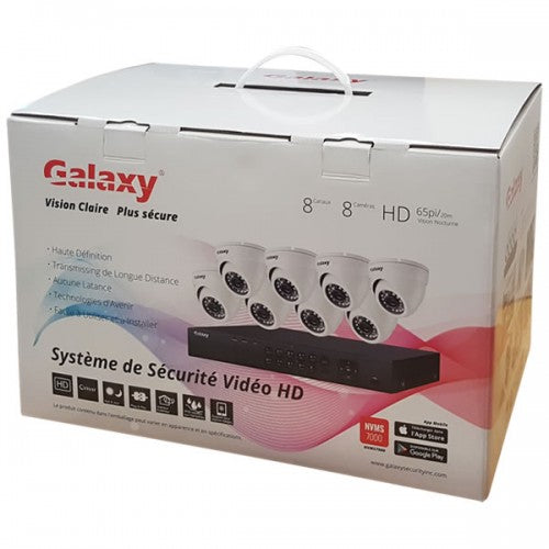 Galaxy - Système de sécurité professionnel 2MP 8CH HD-TVI - SEDKIT8D28