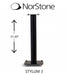 NorStone - Support d'enceintes STYLUM 3 style noir satiné
