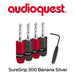 Audioquest SureGrip 300 Banana Silver - Connecteurs de câbles à haut-parleurs de type Banane
