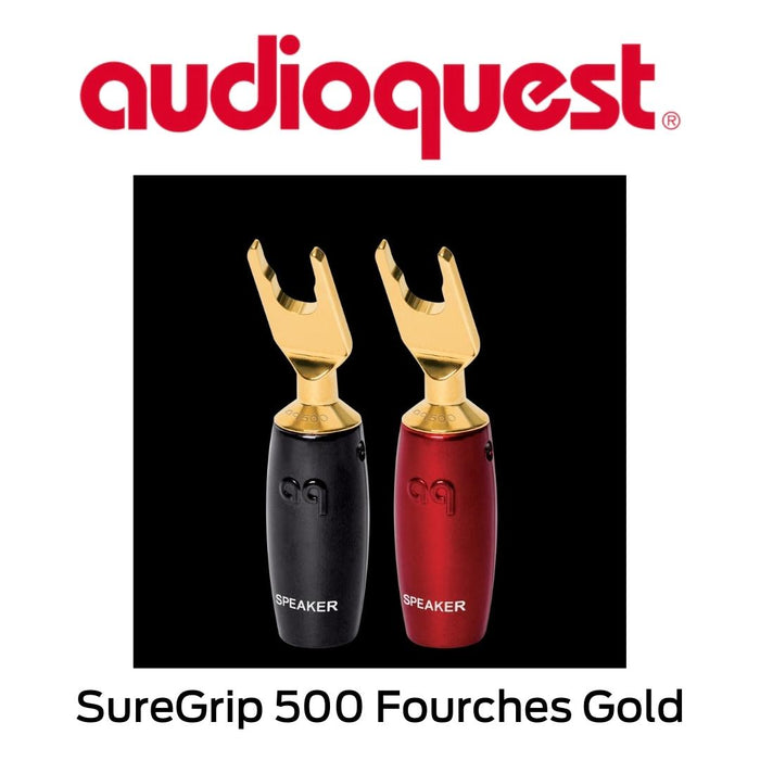 Audioquest SureGrip 500 Fourches Gold - Connecteurs de type Fourches