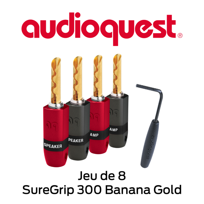 Audioquest SureGrip 300 Banana Gold - Connecteurs de type Banane