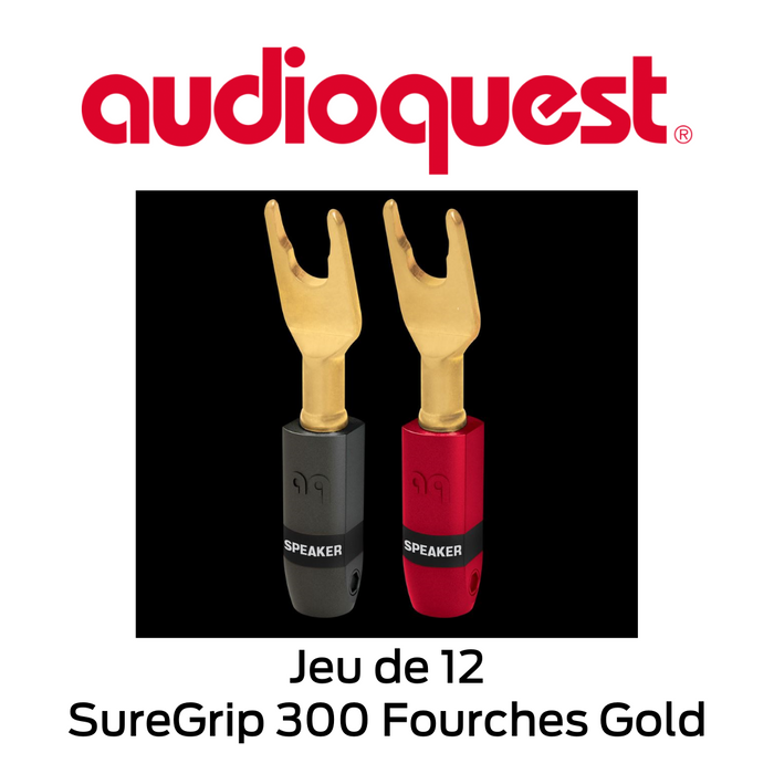 Audioquest SureGrip 300 Fourches Gold - Connecteurs de type Fourches