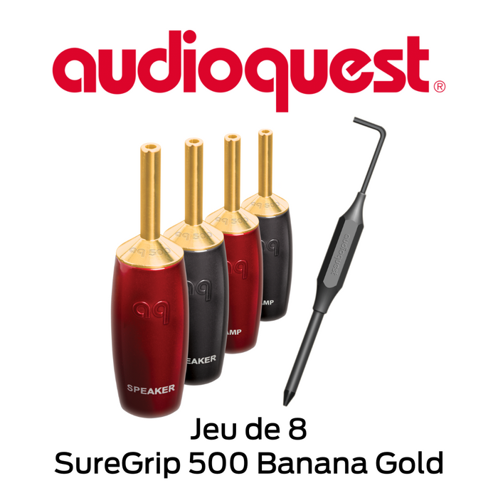 Audioquest SureGrip 500 Banana Gold - Connecteurs de type Banane