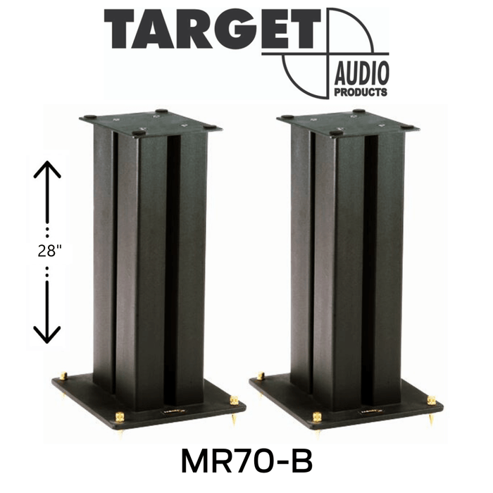 Target Audio MR70B - Support pour enceintes acoustiques d'étagère d'une hauteur de 28po (la paire)