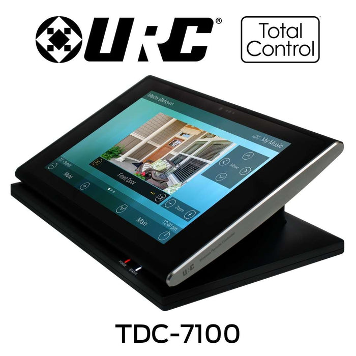 URC Total Control TDC-7100 - Contrôleur à écran tactile LCD couleur haute résolution de table qui offre une interface utilisateur de nouvelle génération qui offre un contrôle dans toute la maison jusqu'à 32 pièces