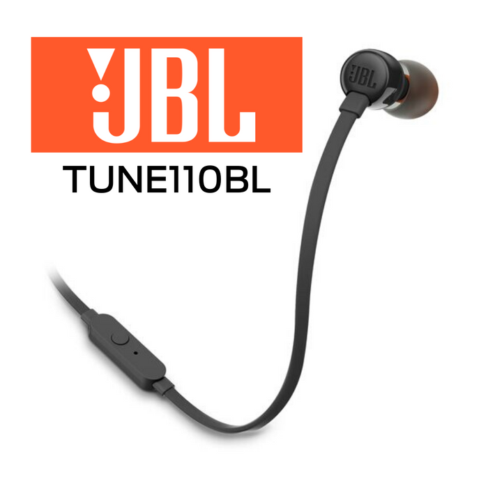 JBL - Écouteurs boutons avec fil TUNE110BL