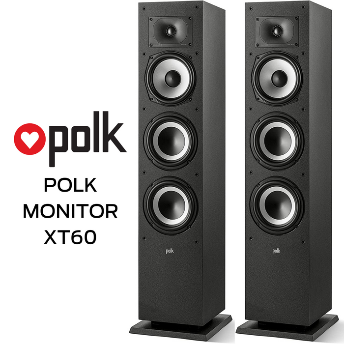 POLK AUDIO - enceintes de type colonne haute résolution Monitor XT60 (la paire)