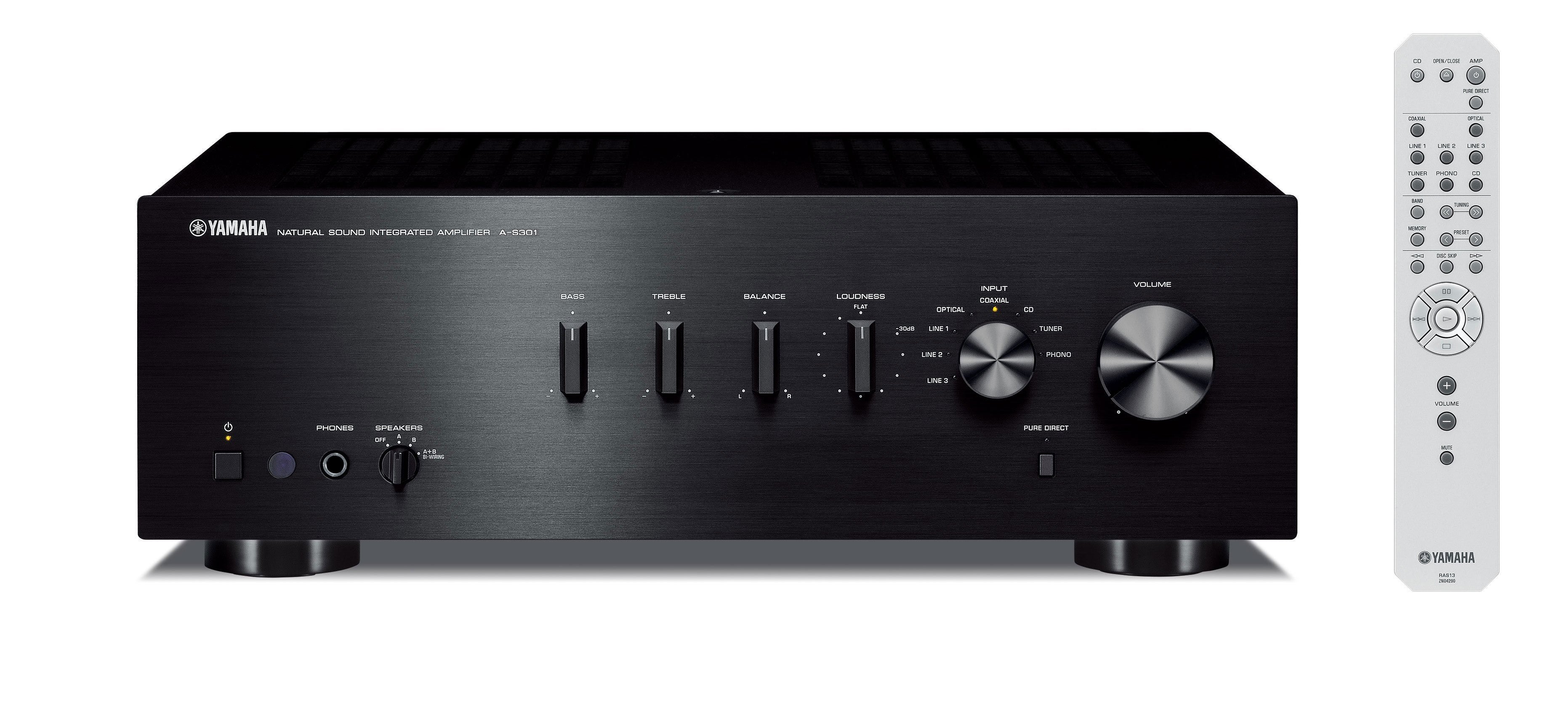 Yamaha AS301 - Amplificateur stéréo 60Watts par canal, entrée phono, H