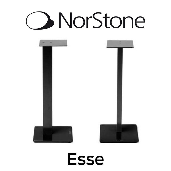 NorStone - Support d'enceintes d'étagère noires d'une hauteur de 24po Esse noires