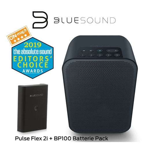 Bluesound - Pulse Flex 2i + BP100 Batterie Pack - Haut-parleur multipièce sans fil Bluetooth