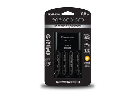 Panasonic - Chargeur avec 4 piles eneloop pro AA Ni-MH