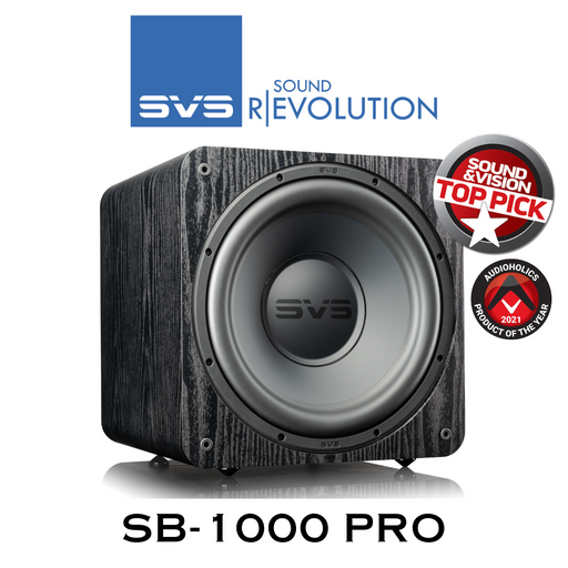 Caisson de basses compact SVS SB-1000 Pro – subwoofer clos 325W avec haut-parleur grave 12 pouces pour Hi-Fi et home cinéma