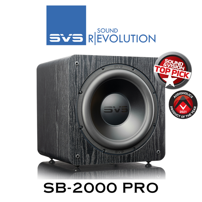 Caisson de basses SVS SB-2000 Pro finition Ash – subwoofer clos 550W avec haut-parleur grave 12 pouces pour Hi-Fi et home cinéma