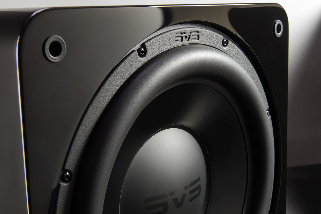 Caisson de basses SVS SB-3000 finition Piano Gloss – subwoofer compact 800W pour système Hi-Fi et home cinéma haute performance