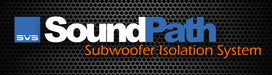Système d’isolation SVS SoundPath (4 unités) – pieds antivibrations pour caisson de basses Hi-Fi ou home cinéma
