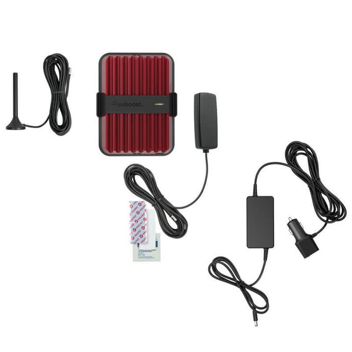 weBoost 650154 Drive Reach - Amplificateur de signal cellulaire pour véhicule avec une couverture 4G LTE pour tous les opérateurs et pour l'ensemble du véhicule et plusieurs utilisateurs. Kit complet, installation facile.